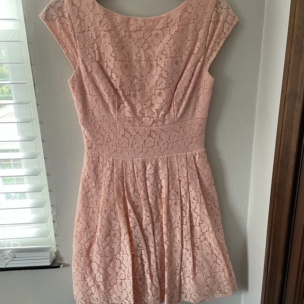 Salmon colored dress